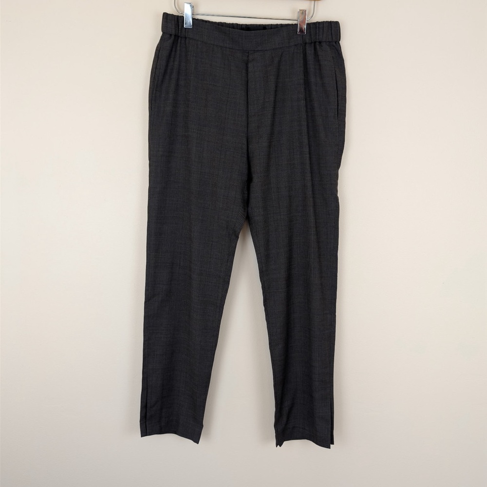 Nili Lotan Virgin Wool Stretch Plaid Trousers